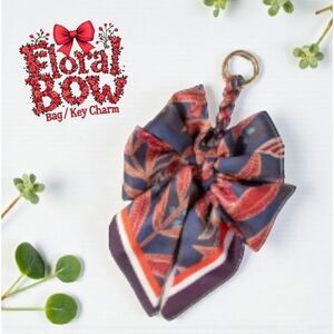 Floral Bow Bag/Key Charm - Multicolor